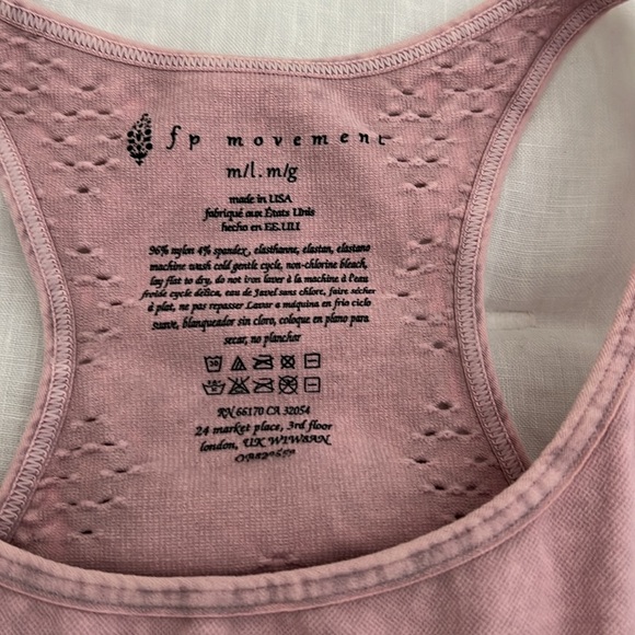 Free People Movement tank top in size M/L. Stretchy and not oversized. Pink - Picture 4 of 5